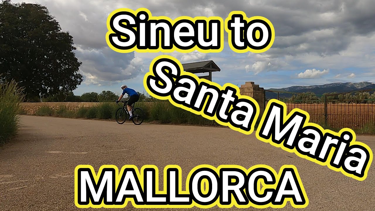 60 minute Sunshine Indoor Cycling Workout beginners, the Back Roads of Mallorca,Sineu - Santa Maria.
