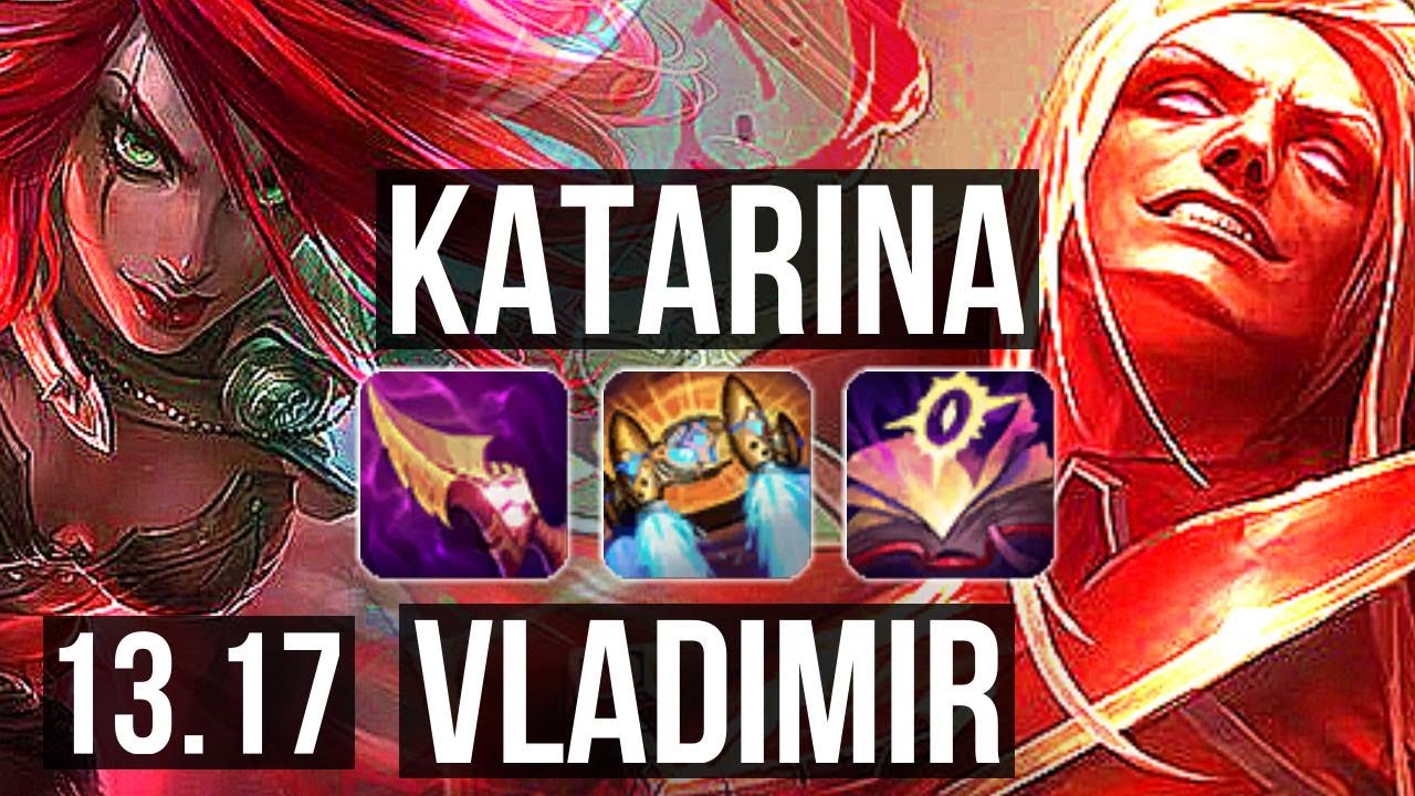 KATARINA vs VLADIMIR (MID) | 15/0/1, Rank 5 Kata, Legendary, 900+ games | EUW Challenger | 13.17