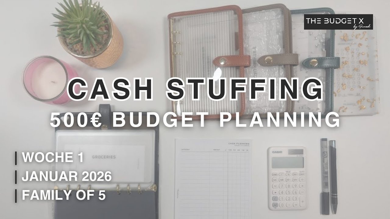 Cash Stuffing Deutsch Woche 1 | 500€ Budgetplanung | Januar 2026 | Umschlagmethode | THE BUDGET X #3