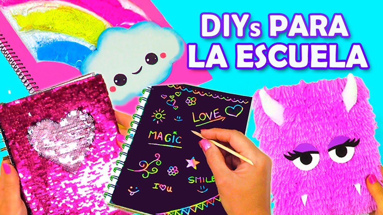 4 IDEAS DIY PARA LA ESCUELA Decora tus cuadernos