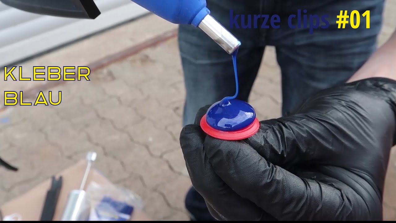 Ausbeulkleber unident blau Art. 6665 , Schmelzkleber f&uuml;r PDR Klebetechnik
