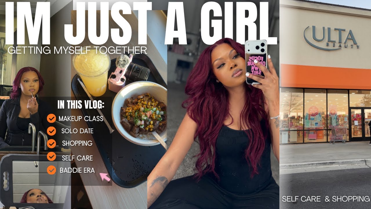 JUST A GIRL IN HER 20s VLOG: taking a makeup class, solo date, going shopping + investing in myself♡