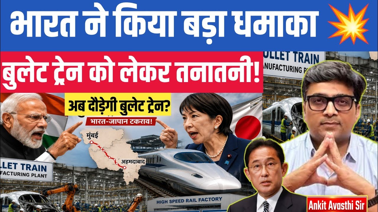 Mumbai&ndash;Ahmedabad Bullet Train in Trouble? India vs Japan Tensions Rise! explain by ankit avasthi 