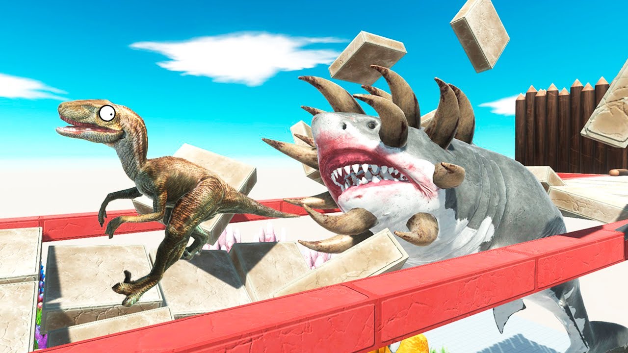 EL PUENTE MORTAL DEL MEGALODON MUTANTE | ANIMAL REVOLT BATTLE SIMULATOR