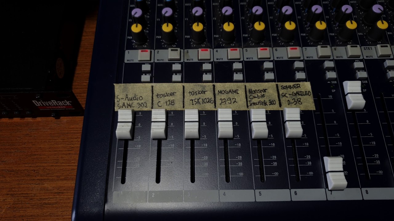 Tes Suara 6  Buah Kabel Balance Bagian Pertama (S Audio, Tasker, Mogami, Monster, dan Sommer)