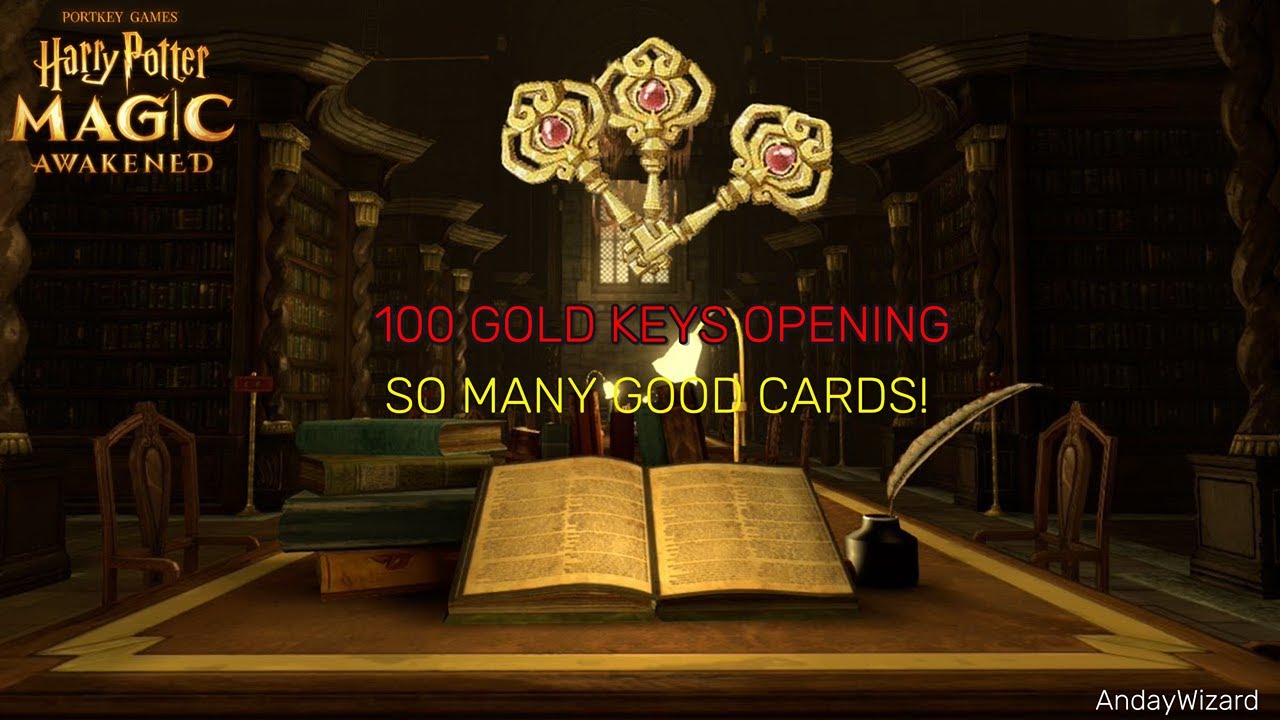 AFTER A LONG TIME I OPENED 100 GOLD KEYS! HARRY POTTER MAGIC AWAKENED (LUCKY PULLS AGAIN)