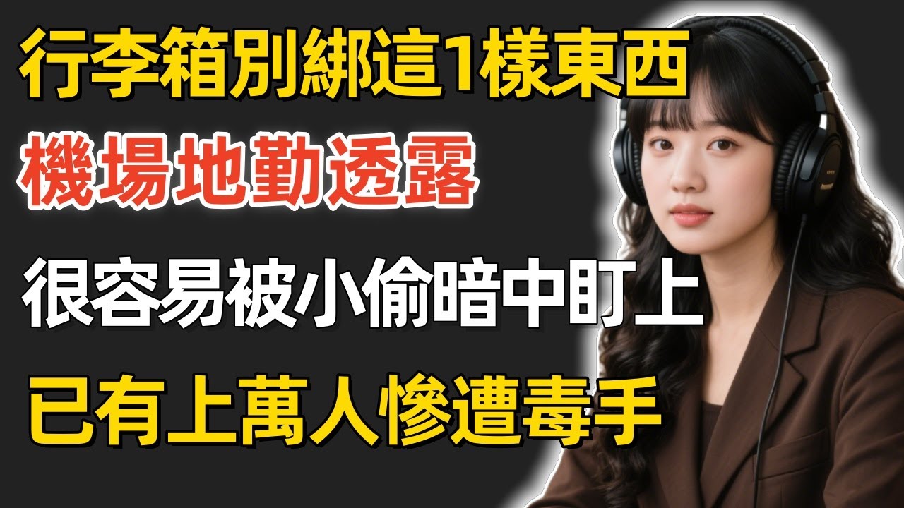 機場地勤透露！行李箱上千萬別綁這「1樣東西」，看似方便，其實是偷竊暗號！已有上萬人中招！#旅行安全 #行李 #防盜 #機場地勤 #旅遊攻略