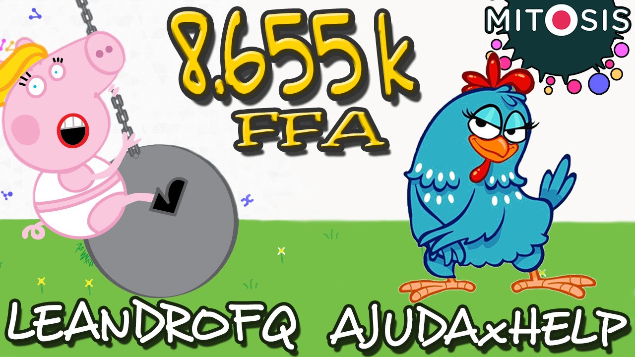 Mitosis the Game - Peppa Pig e Galinha Pintadinha dominando no Free for All - leandrofq e AJUDAxHELP