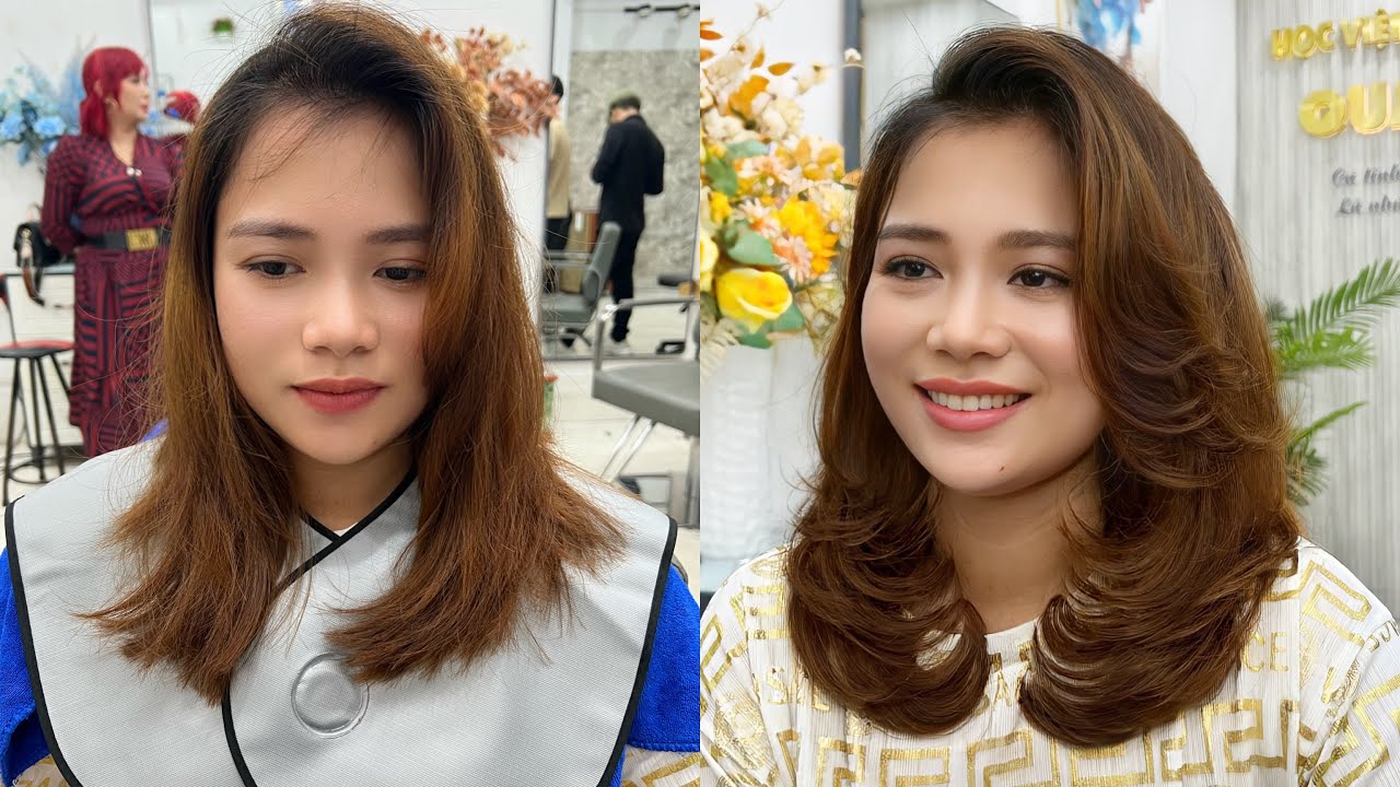 Hướng dẫn uốn cụp tóc lỡ layer | Quang Saker