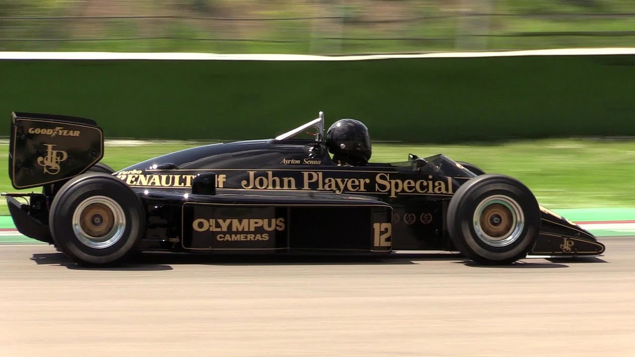 Lotus 97T F1 ex Senna - Amazing on board sound, engine warm up & track action @ Imola