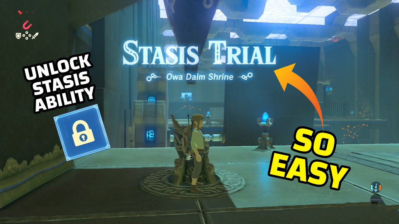 Owa Daim Shrine Guide | Stasis Trail (All Chests) in Zelda Breath of the Wild