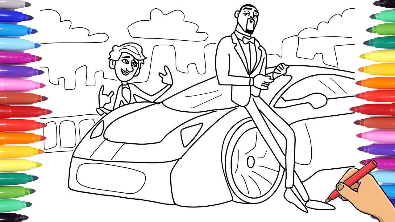 SPIES IN DISGUISE COLORING PAGES FOR KIDS. HOW TO DRAW SPIES IN DISGUISE LANCE & WALTER.