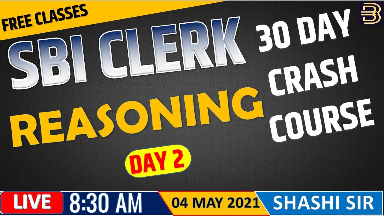 SBI Clerk Reasoning 30 Days Crash Course 2021 | Day 2 |  #sbiclerk2021#bankingblog