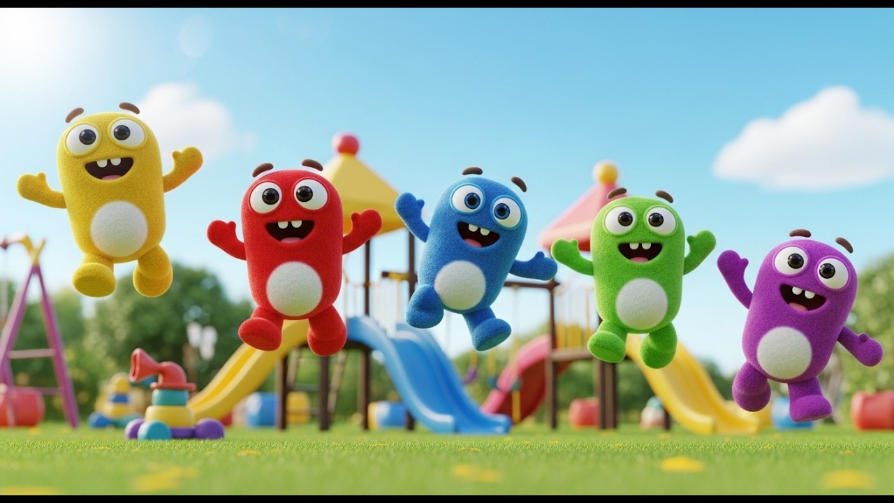 Five Little Toy Monsters Jump Jump Jump | Fun Monster Song & Counting Rhymes