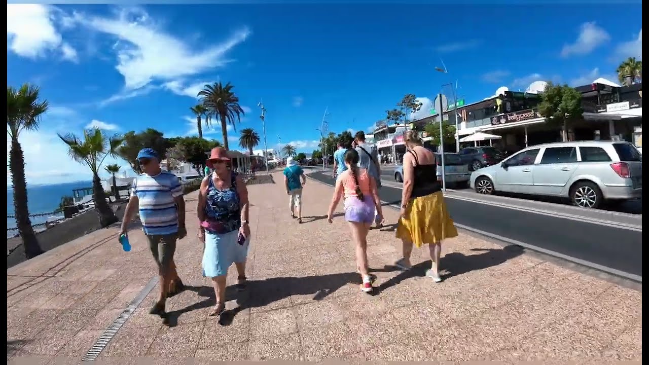 A BEAUTIFUL SUNNY DAY WALK PUERTO DEL CARMEN LANZAROTE SPAIN ☀️🌴🇮🇨🇪🇦