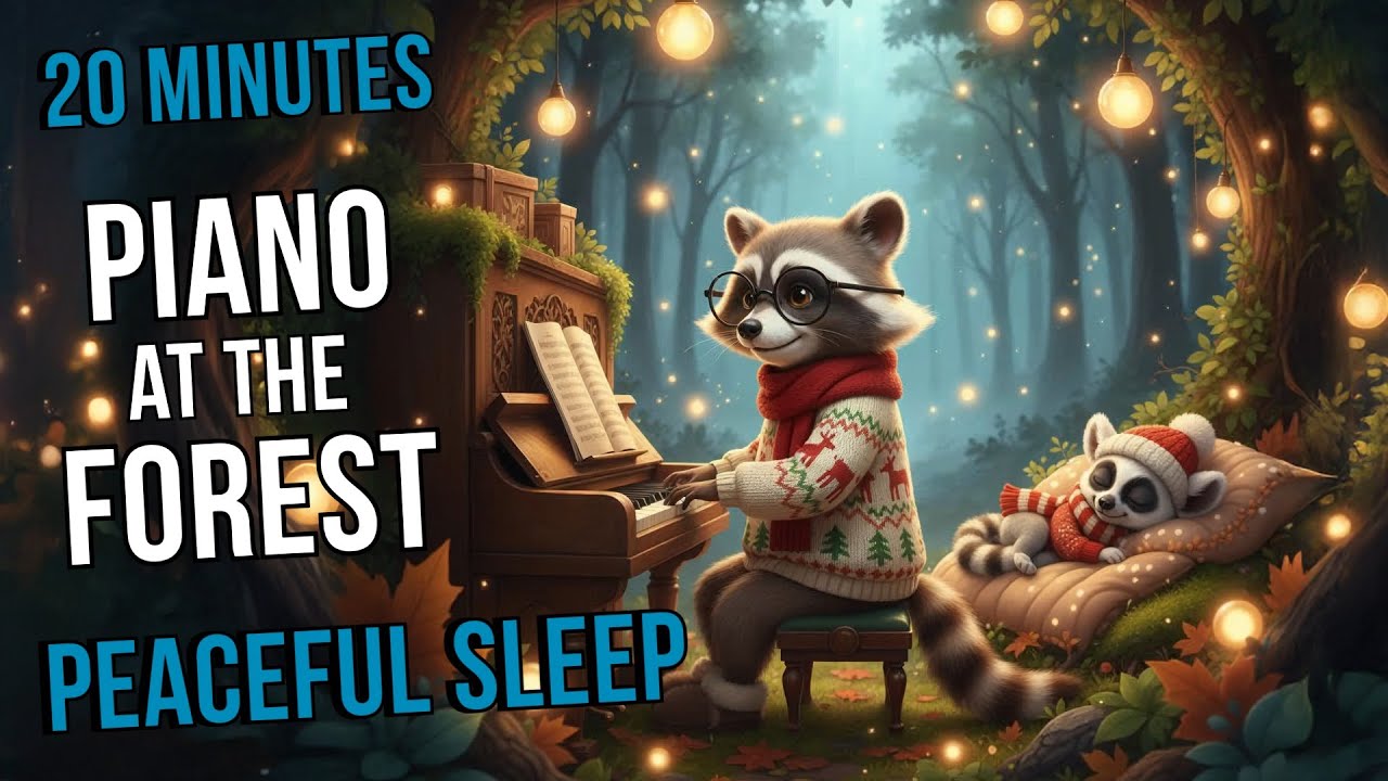 20 Minutes of Gentle Piano & Nighttime Nature Sounds | Mr. Wash & Milo’s Forest Lullaby