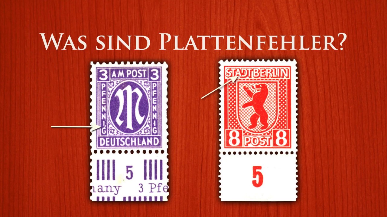 Was sind Plattenfehler und welche Arten von Plattenfehlern gibt es  bei den Briefmarken