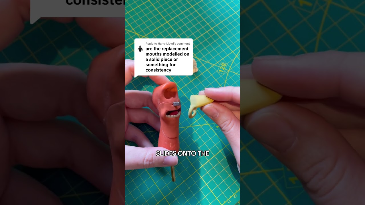 How did we make the clay mouths and beaks of the Chicken Run puppets?