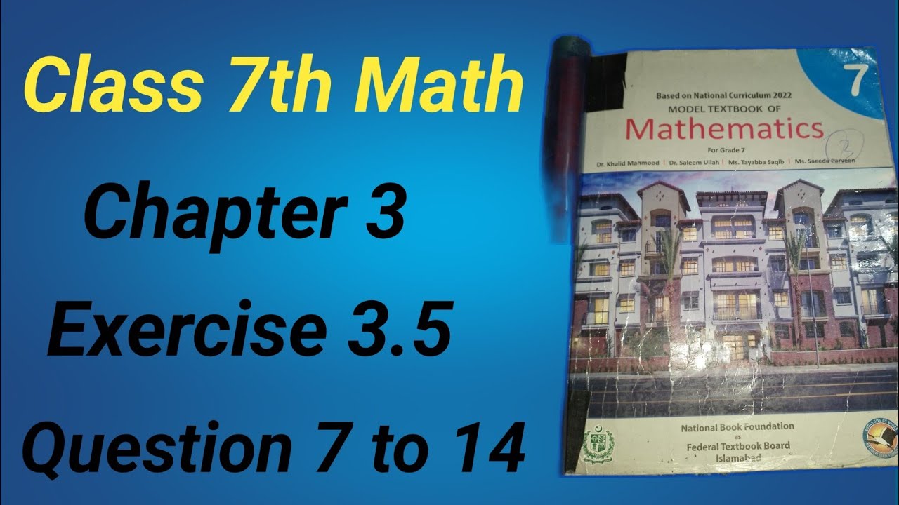 Class 7 Math Chapter 3 Ex 3.5 Q 7-14|class 7 math ex 3.5 q 7-14 