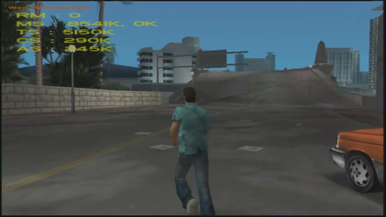 GTA Vice City - PS2 debug menu showcase (Oct 1, 2002 prototype)
