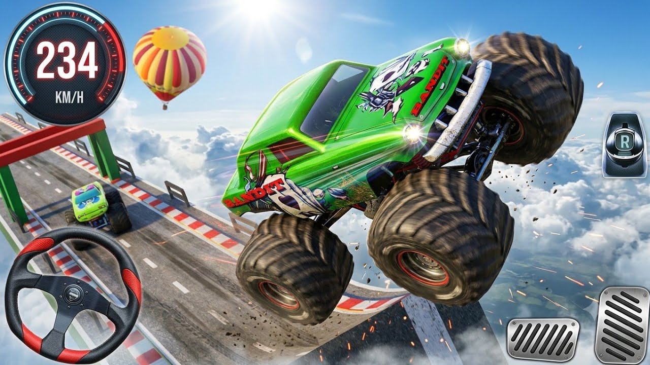 Monster Truck Mega Ramp Impossible Driver - Monster Truck 4x4 Mega Ramp Stunts Android Gameplay