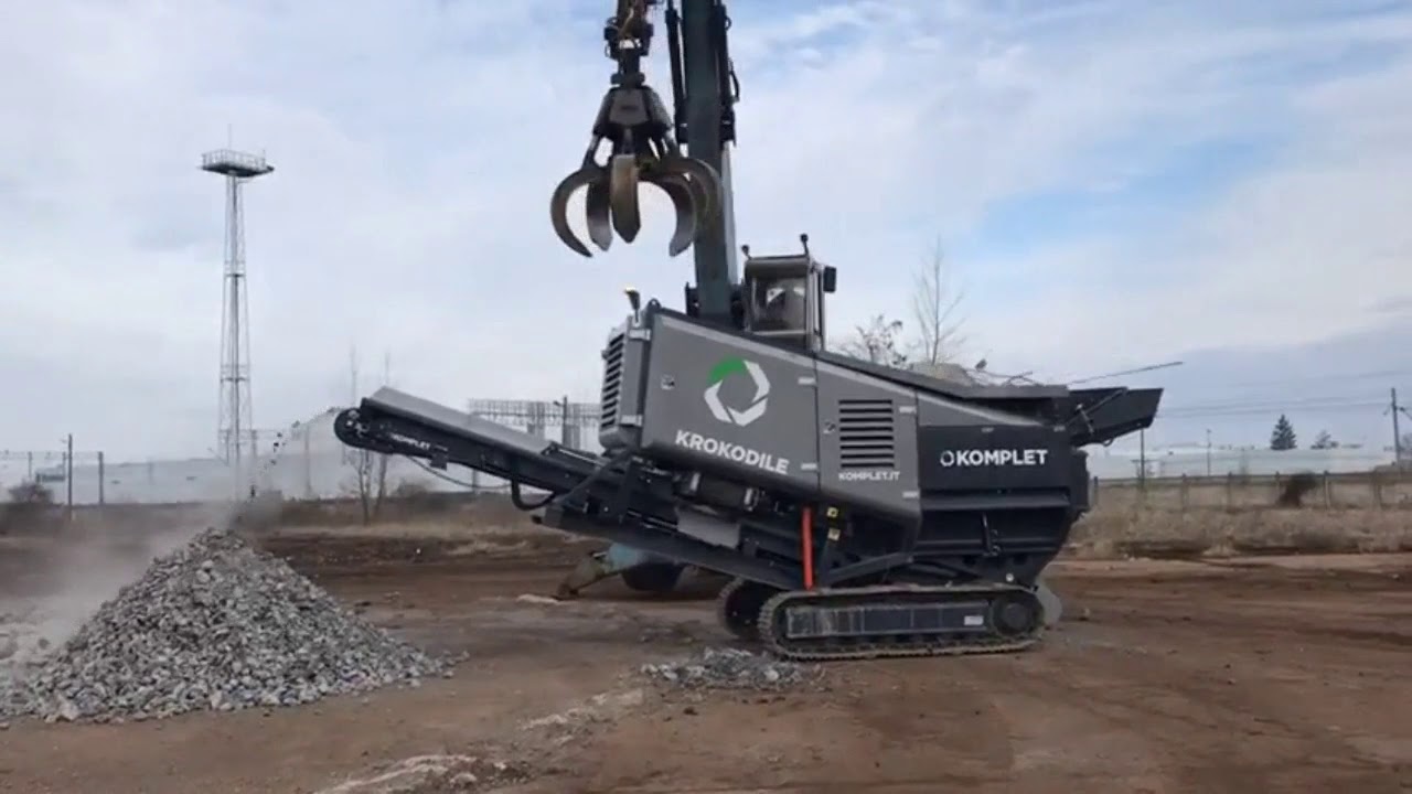 Komplet Krokodile Slow Speed Shredder Processing Concrete With Rebar