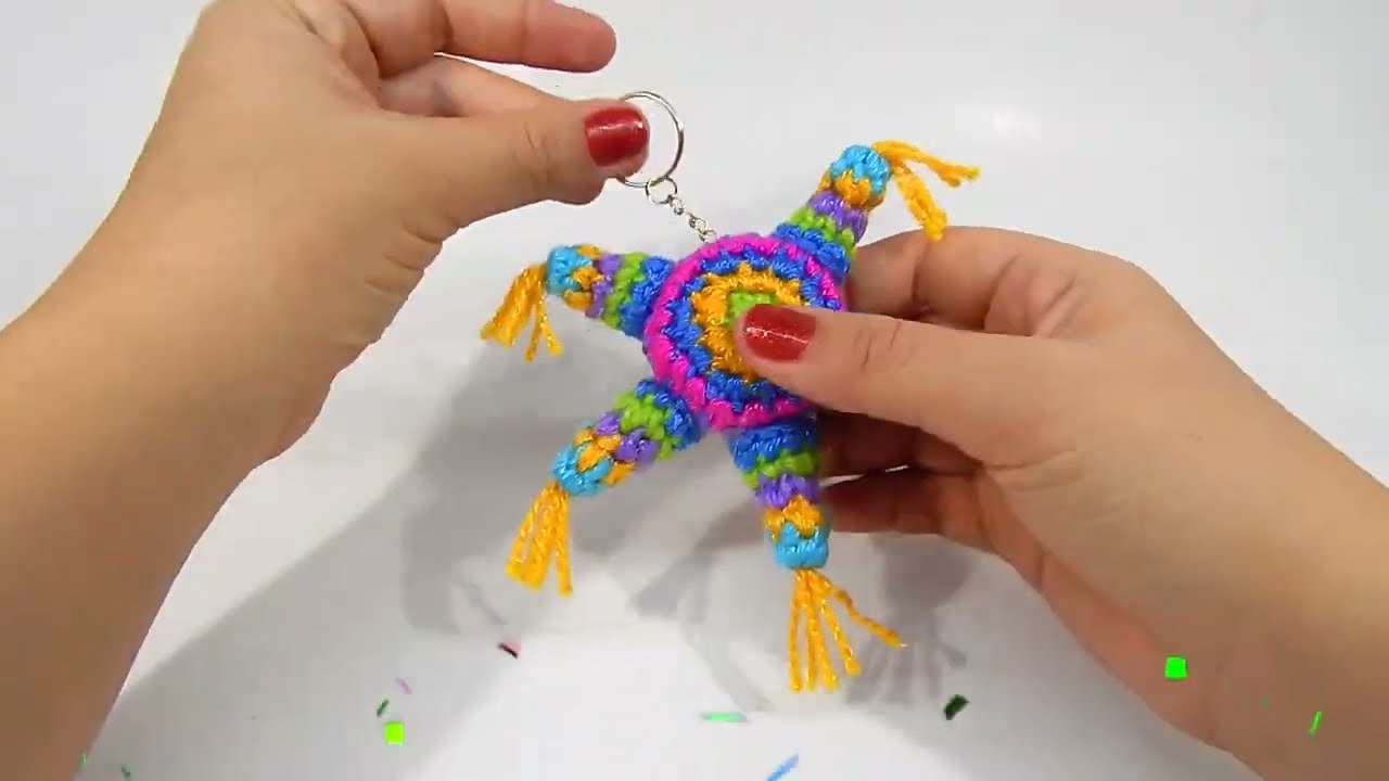 MINI PIÑATA MEXICANA  TEJIDA A CROCHET - Hermosa decoración TE ENCANTARA