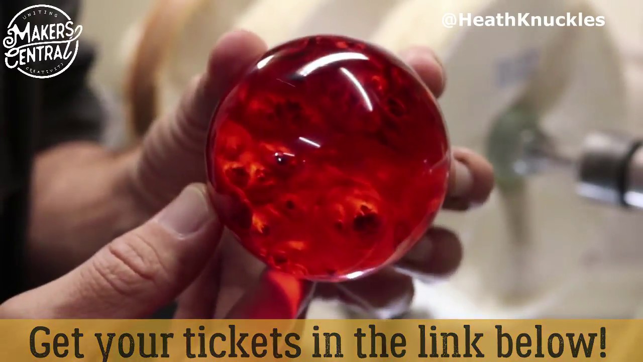Heath Knuckles Creates An Amazing DIY Burl and Resin Hybrid Sphere!