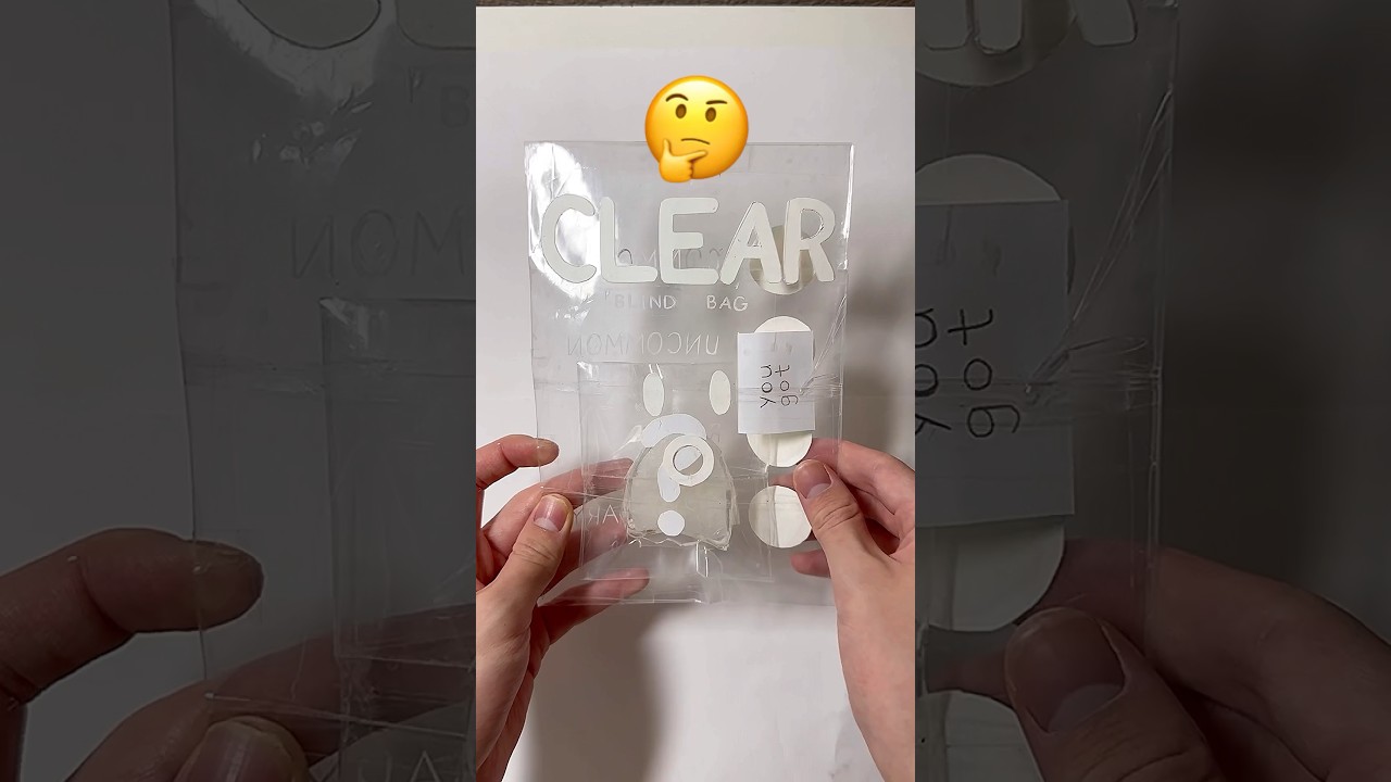 Blind bag but it&rsquo;s CLEAR&hellip; | CLEAR BLIND BAG paper diy 🧊 #diycrafts #papercraft #surprise