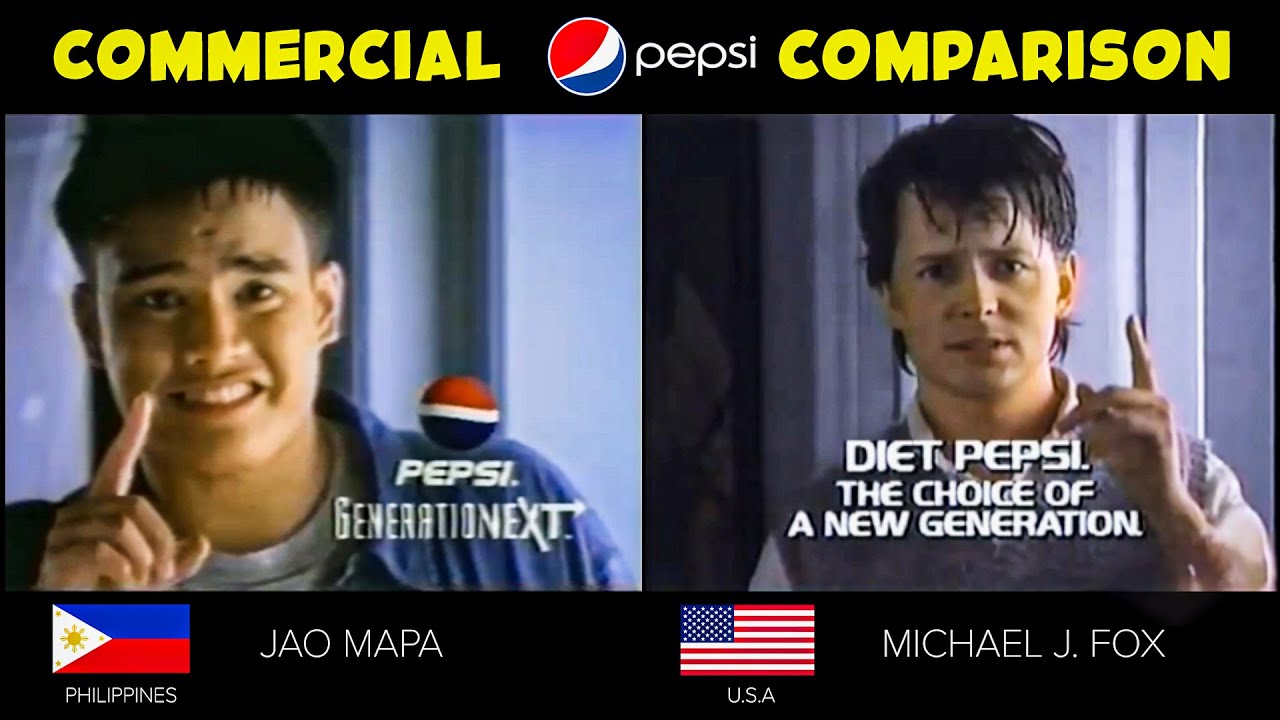 Pepsi Commercial Side By Side Comparison Philippines Versus USA | Jao Mapa | Michael J. Fox