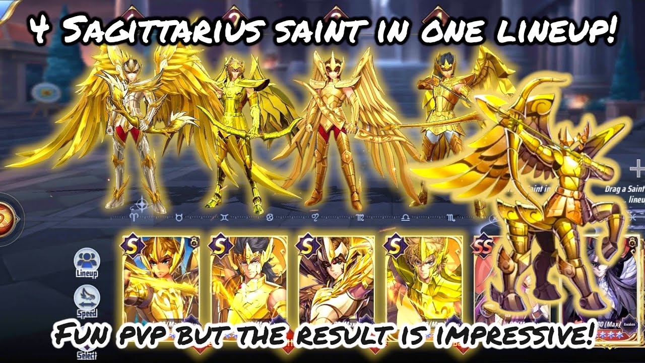 Saint Seiya: Awakening (KOTZ) - 4 Sagittarius Saint in One Lineup! Fun PvP Result Unexpectedly Good!