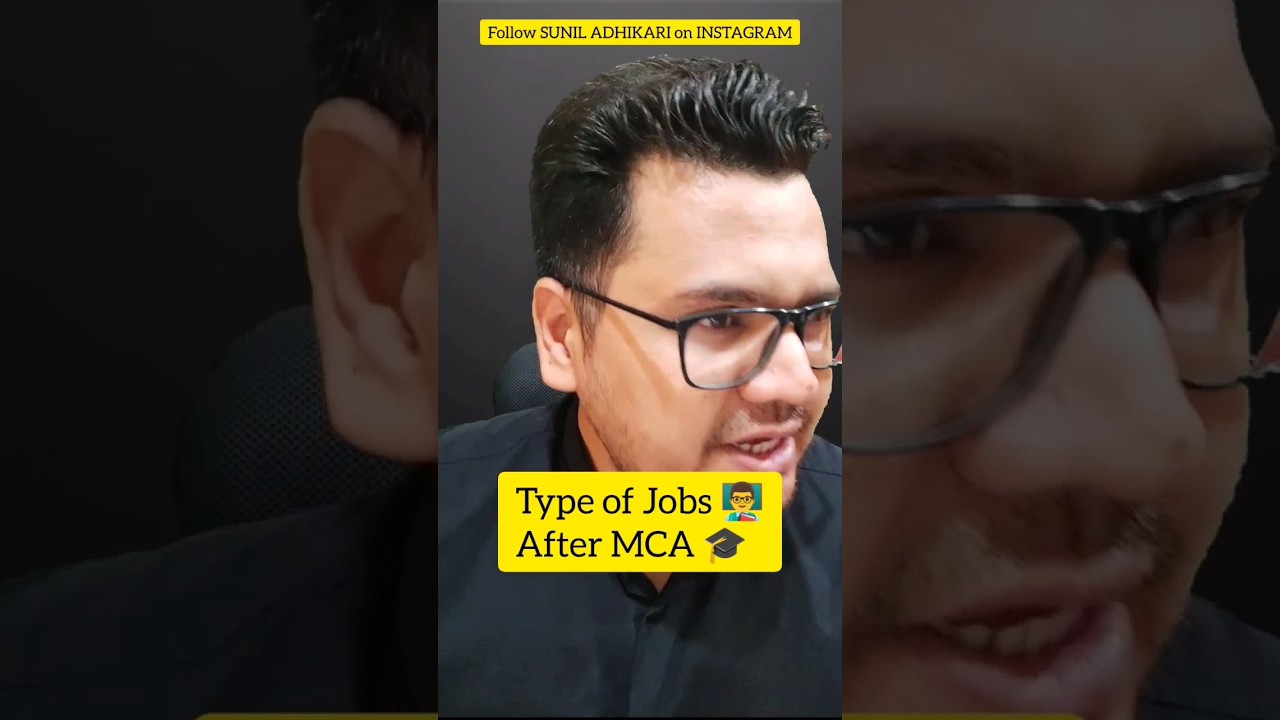 Jobs After MCA | MCA Jobs in India | By Sunil Adhikari #shorts #shortsvideo