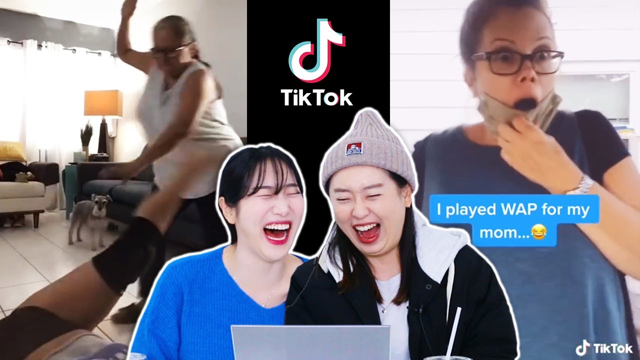 Korean girls watch 'Parents react to WAP' TikToks