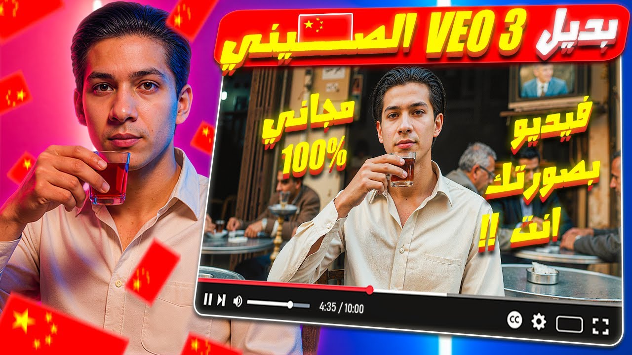 بديل Veo 3 الصيني المجاني من غير فيزا ولا اشتراك | اصنع فيديوهات احترافية بالعربي من غير حدود