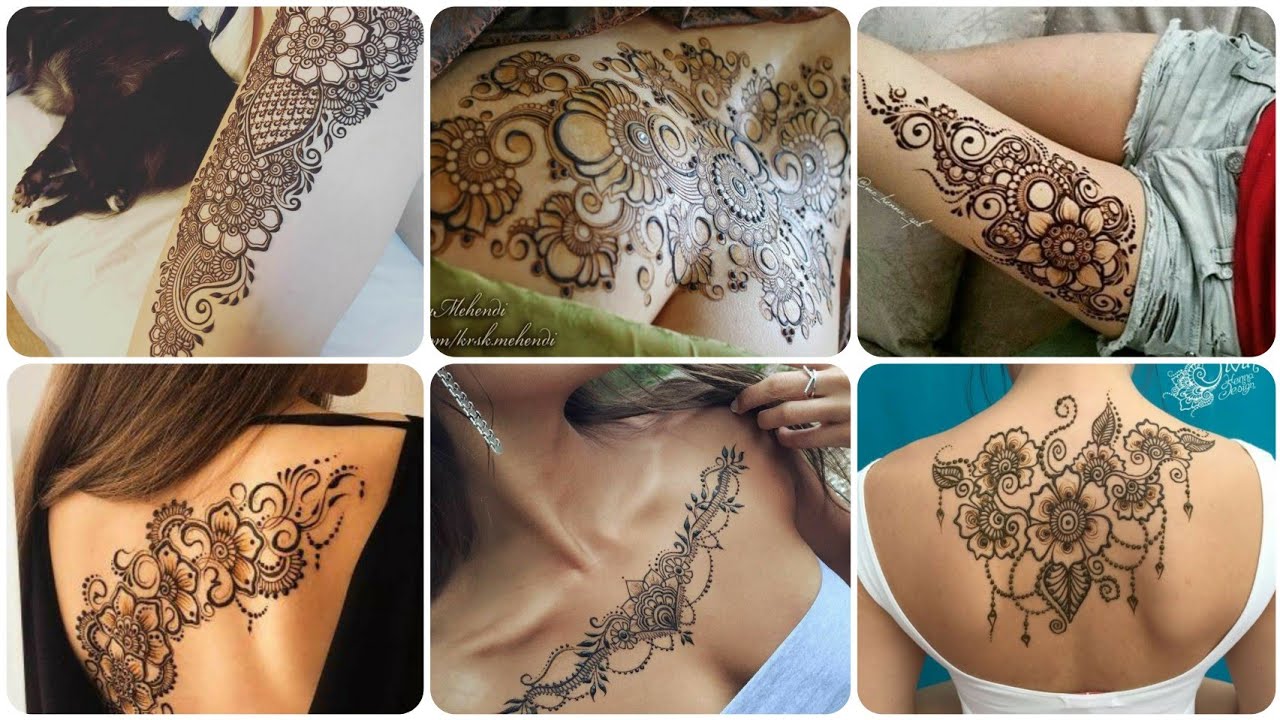 Latest & Unique Full Body Tattoos Mehndi Designs for Girls||