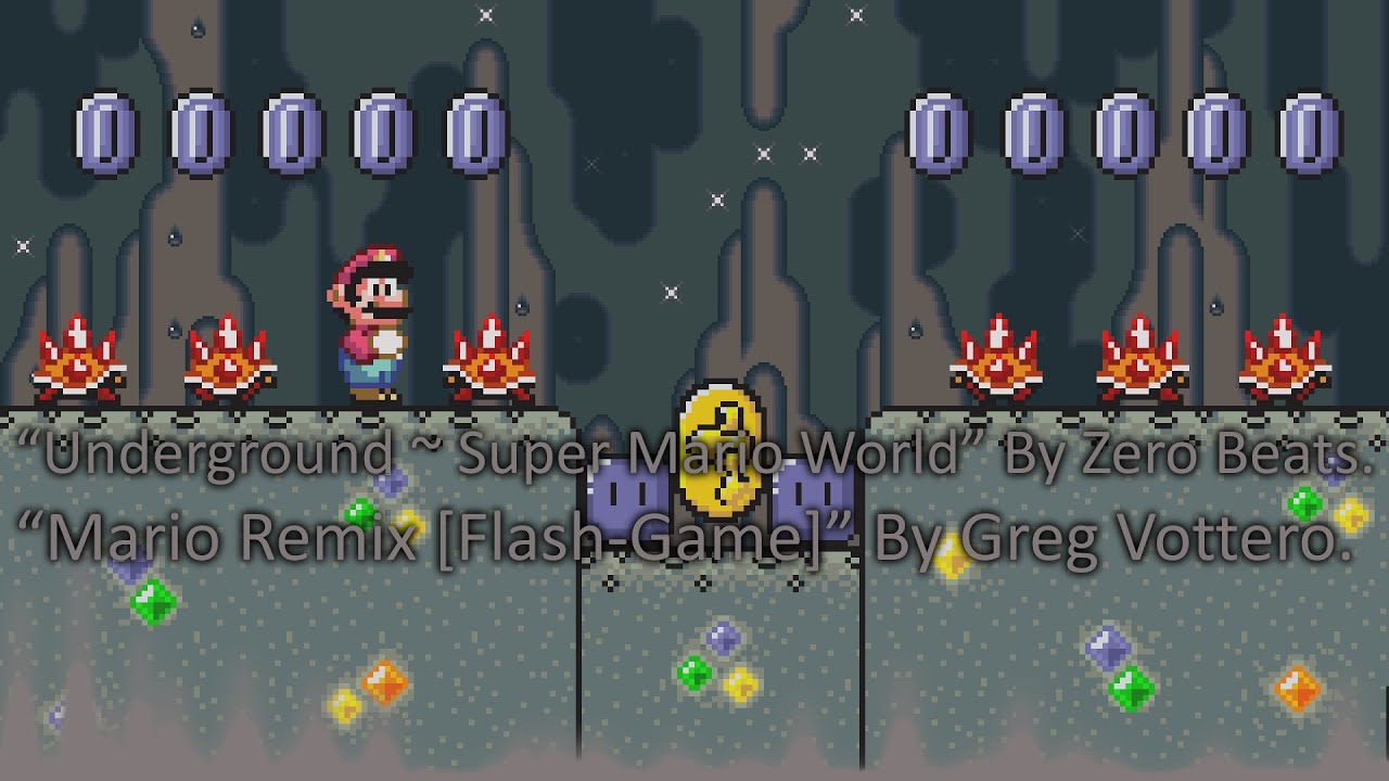 Mario Remix (Flash-Game) ~ Underground (Super Mario World) SOUNDTRACK!