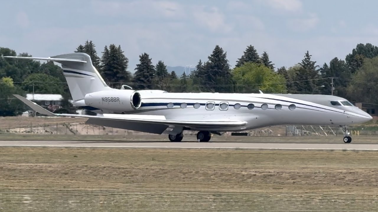*RARE!!!* Gulfstream G700 Landing In Idaho Falls [N958BR]