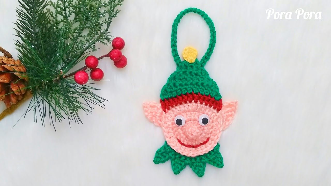 Crochet Christmas Elf Ornament I Crochet Christmas Decorations I Crochet Christmas Ornaments