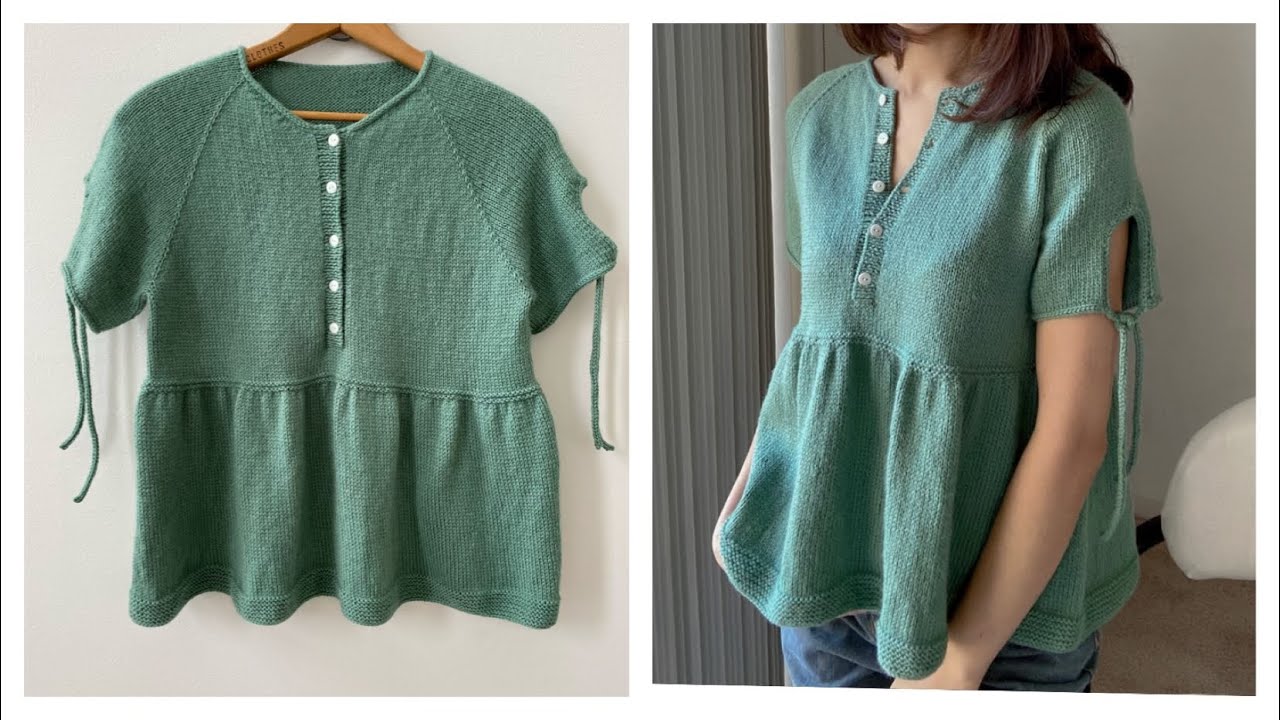 Phần 1: đan áo baby doll, đan áo top down, đan áo size M