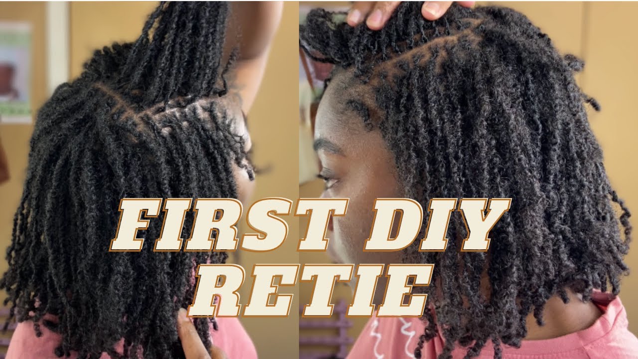 DIY Microlocs First Retie and I've Already Messed Up and Stressed 🥴