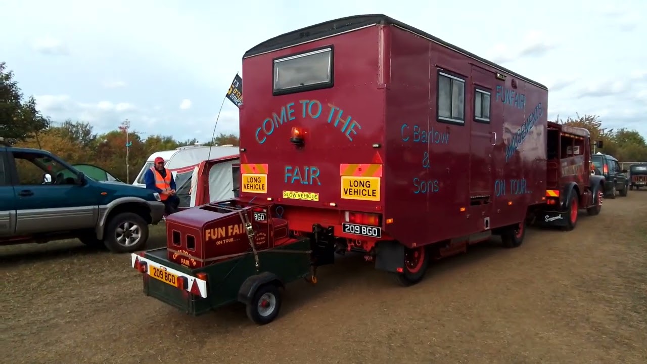 vehicles leaving  Kettering steam rally, 2022
