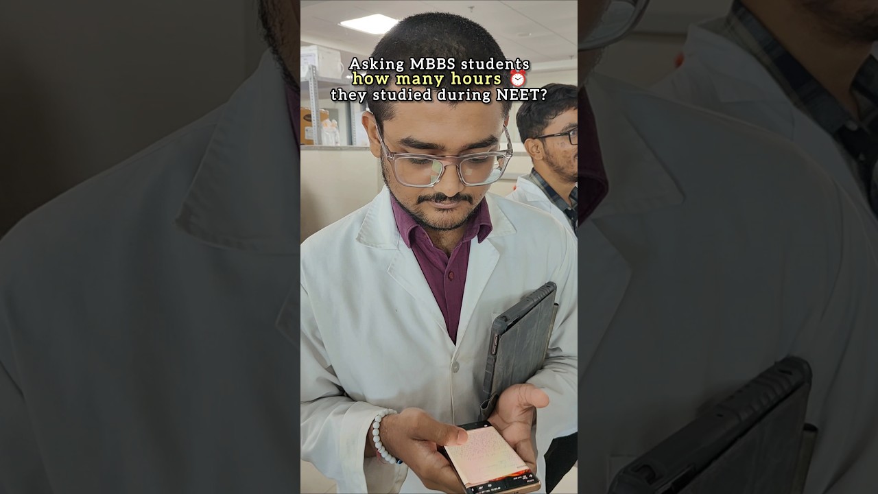 asking MBBS students,how many HOURS they studied during NEET ❓⏰ #shorts #aiims #neet #mbbs #medico