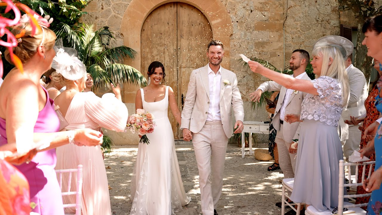 Sophie  & Dale's 1 min highlights | Destination wedding in Mallorca | Son Togores | 4K Slow Motion