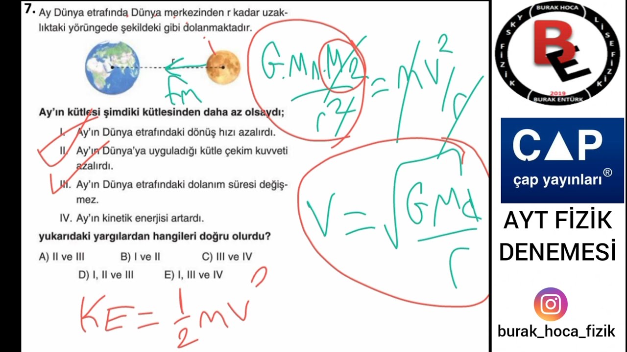 AYT FİZİK 26. Deneme Çözümleri (ÇAP Yayınları)