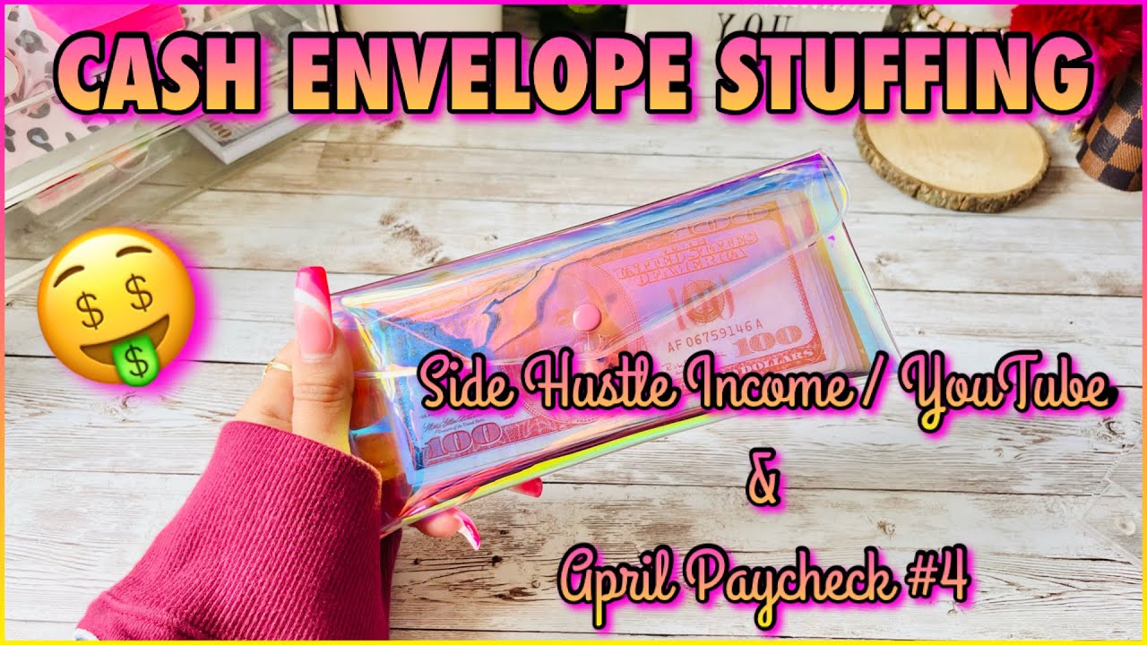 CASH ENVELOPE STUFFING + SINKING FUNDS | YOUTUBE PAYCHECK | APRIL PAYCHECK #4 | DAISYBUDGETS