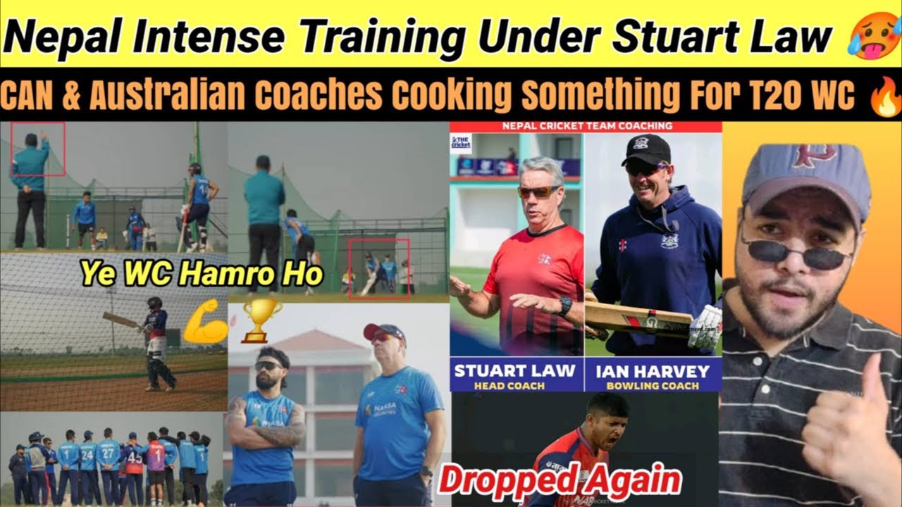 Nepal Intense Training For T20 World cup under Head Coach Stuart Law 🔥🏃‍♂️