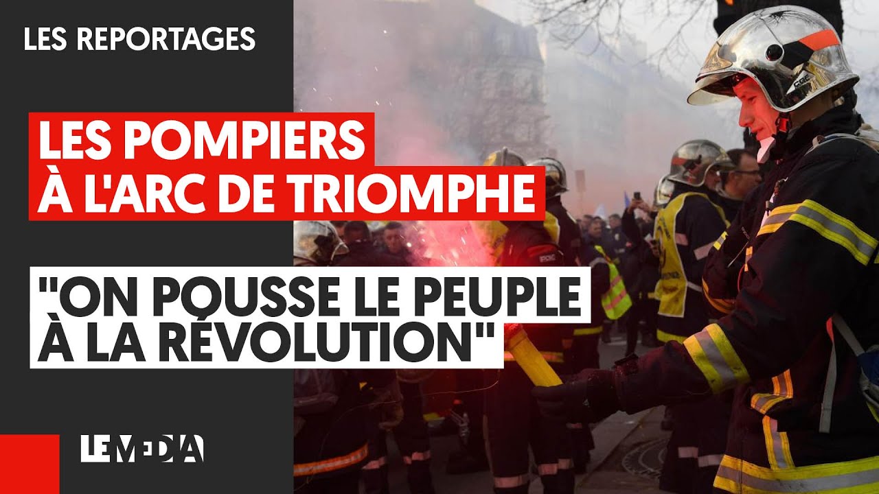 LES POMPIERS À L'ARC DE TRIOMPHE : 