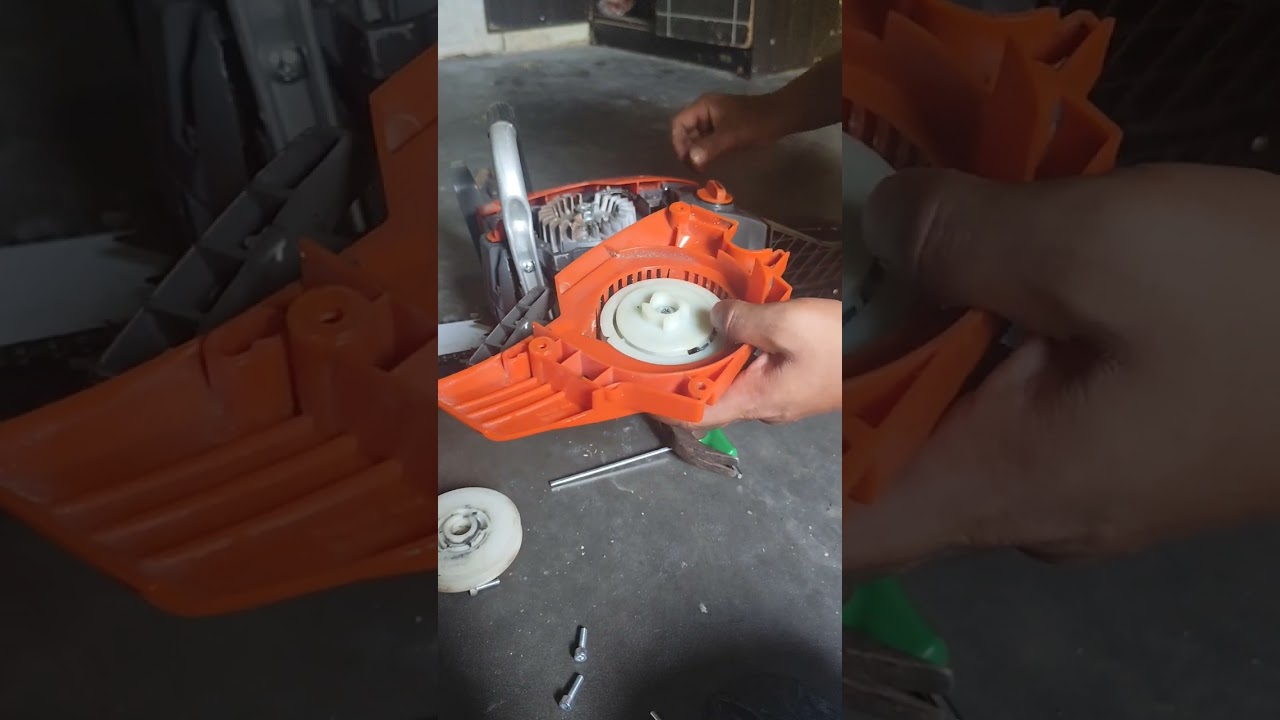 Chainsaw Falcon 5880 ganti pully jadi double per  tarikan enteng