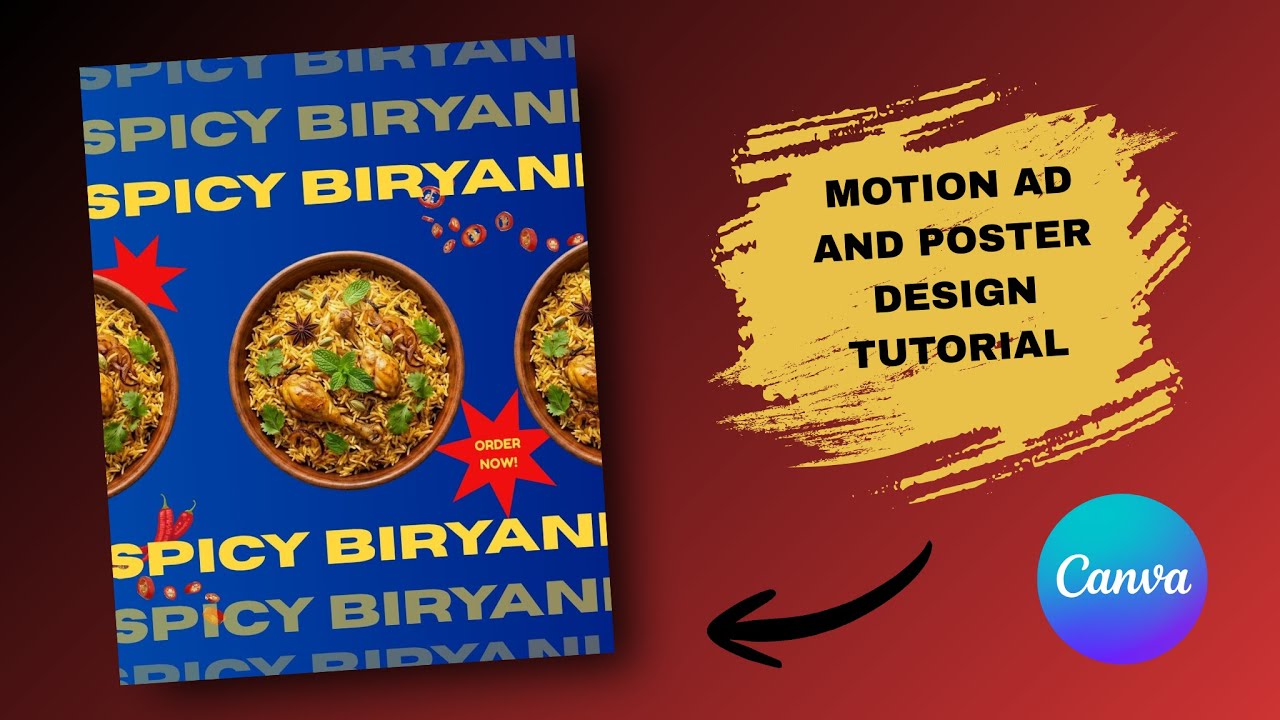 Motion Ad Poster design | Easy Canva Tutorial