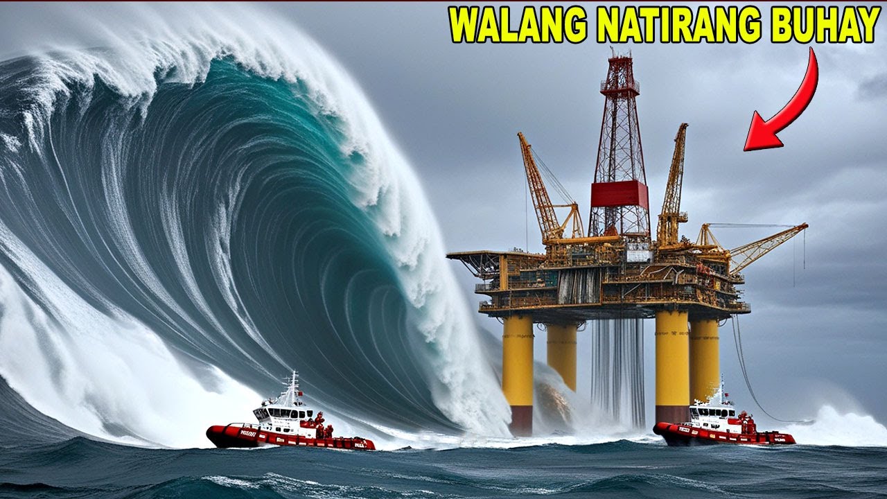 Ang DAMBUHALANG ALON na PUMAT@Y ng 84 KATAO sa ISANG OIL RIG sa GITNA ng KARAGATAN